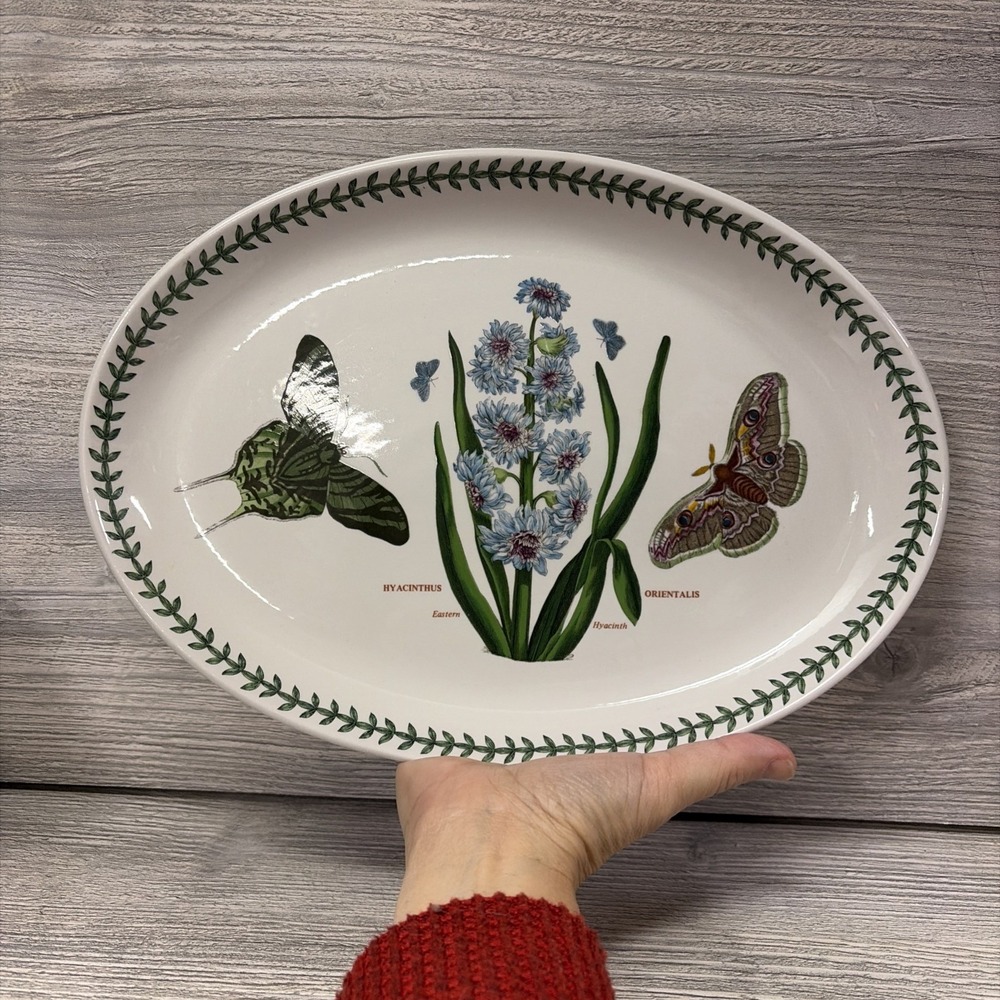 Portmeirion Botanic Garden 13 Inch Oval Steak Platter Eastern Hyacinth (D1) - Picture 2 of 9